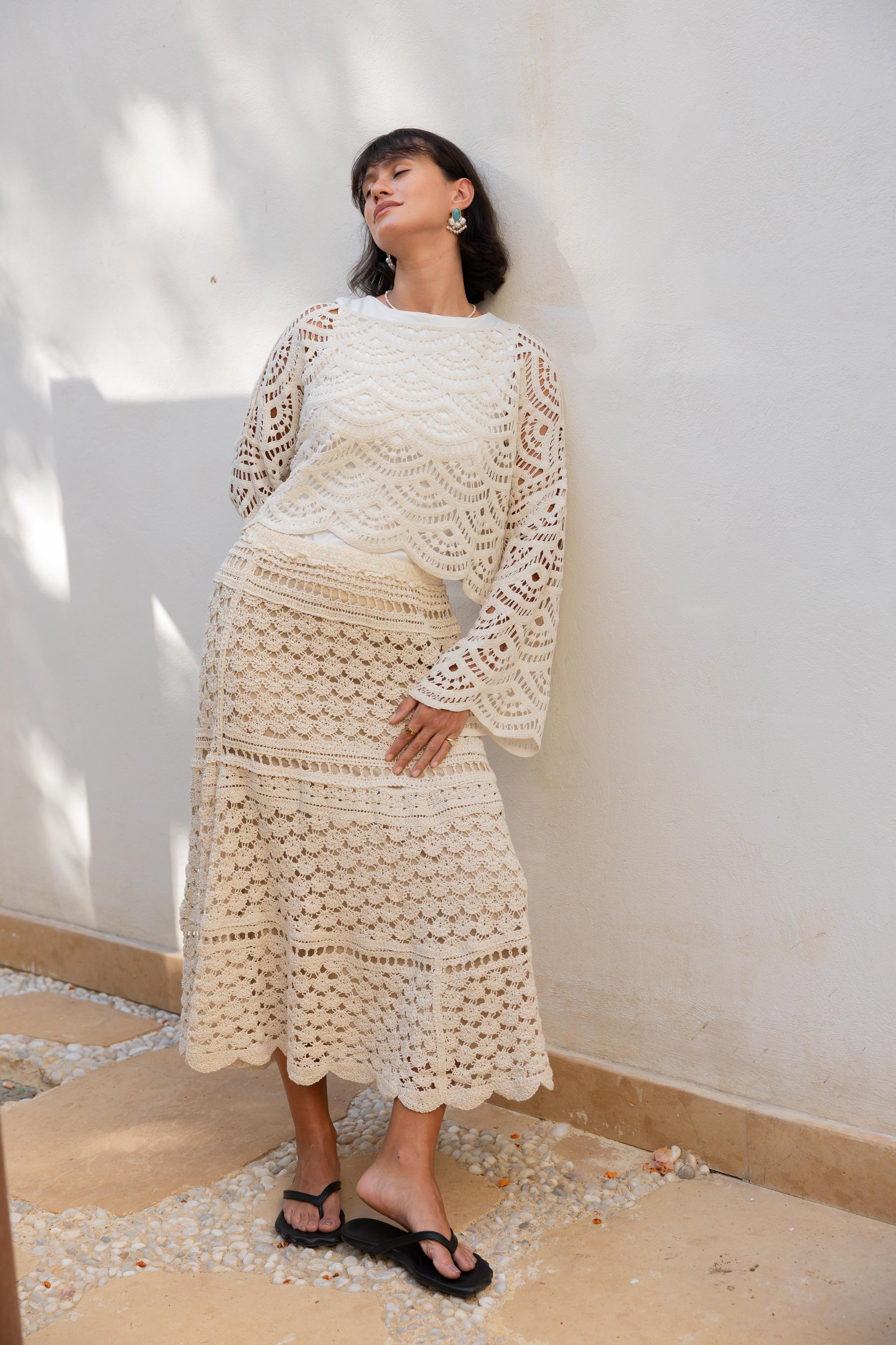 Golden Hour Crochet Skirt