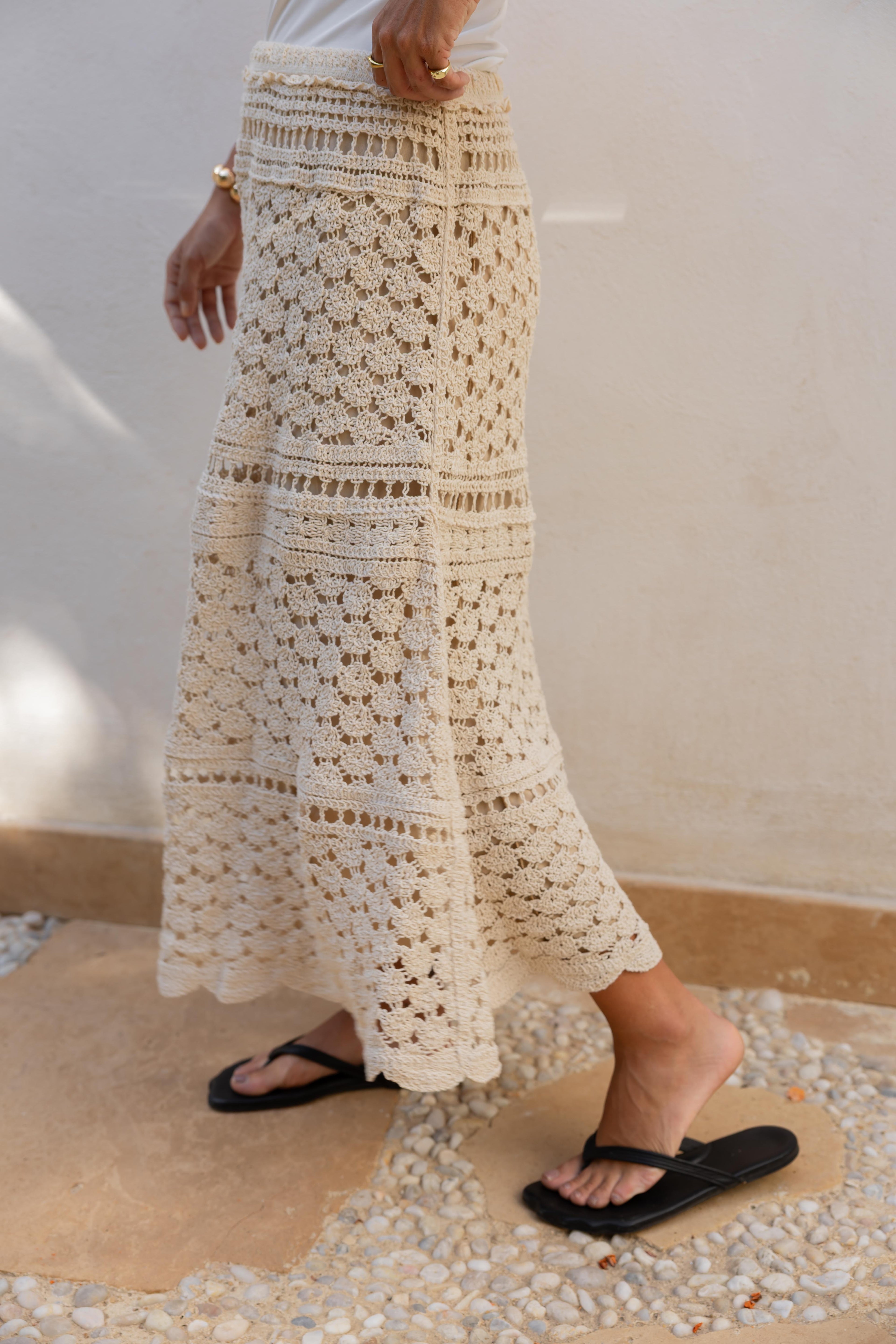 Golden Hour Crochet Skirt