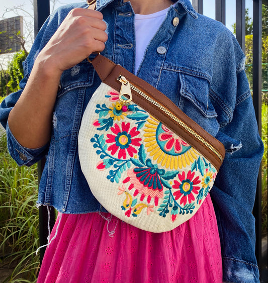 Off-White Floral Fanny Pack