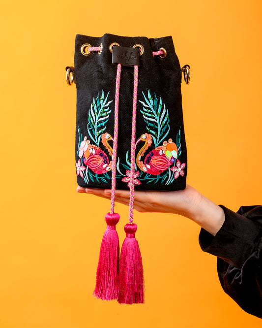 Black Flamingo Crossbag